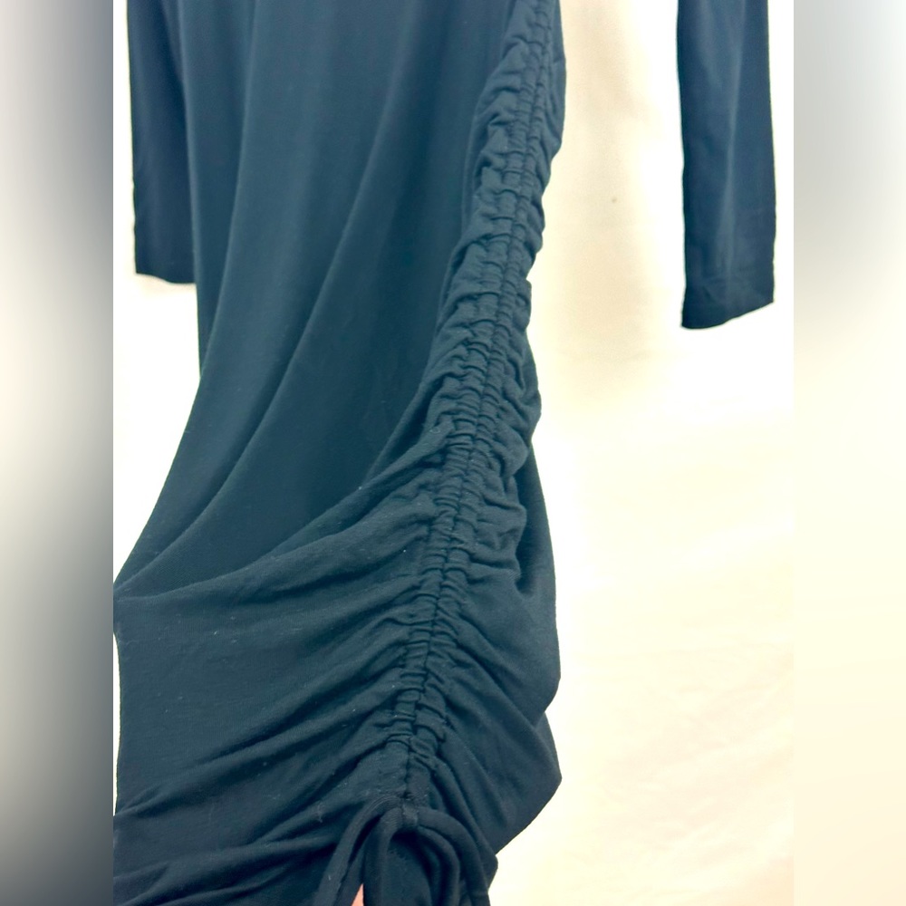 Black Long Sleeve Rushed Bodycon Maternity Dress - Isabel Maternity XS - Picture 8 of 10